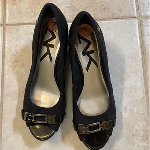 Anne Klein Sport Peep Toe Black Shoes